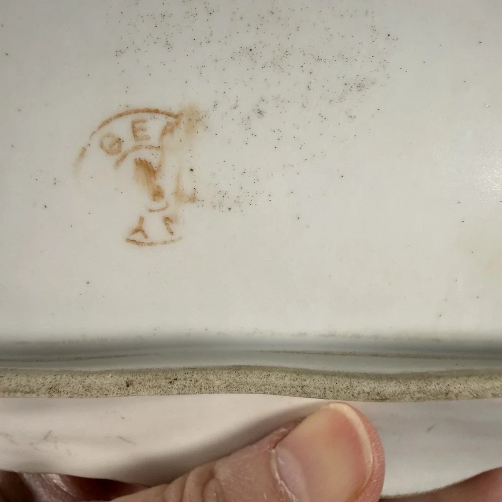 Vintage German Lusterware‎ Oval Bowl